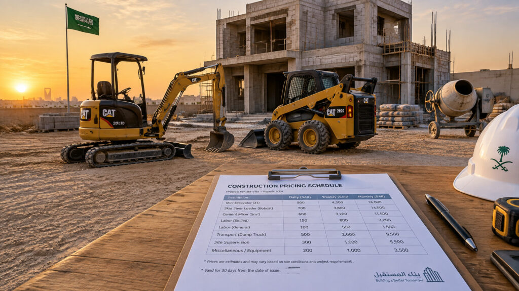 معدات بناء صغيرة للتأجير في الرياض - ديارنا الحديثة